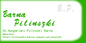 barna pilinszki business card